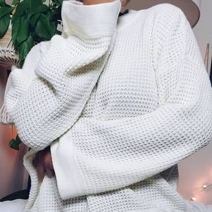 Ivory Stretchy Knit Sweater Bell Sleeves NWOT